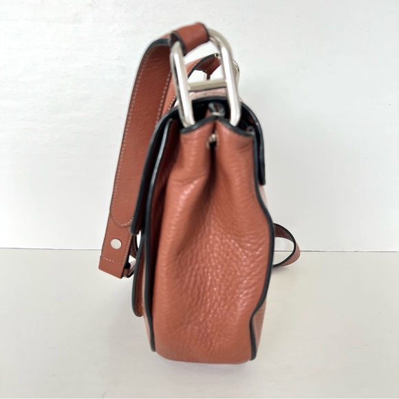 ♦️SOLD♦️MARC JACOBS Maverick Pebble Leather Flap w Suede Ties Saddle Shoulder - Picture 9 of 16